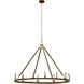Wolfgang 12 Light Brown Chandelier Ceiling Light, Large